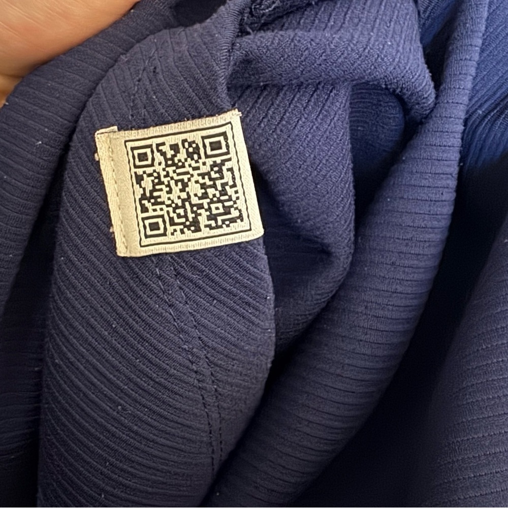 The Giving Movement Long Sleeve Turtleneck Shirt Ribbed Blue Size 2x Unisex Euc — image 8 of 8
